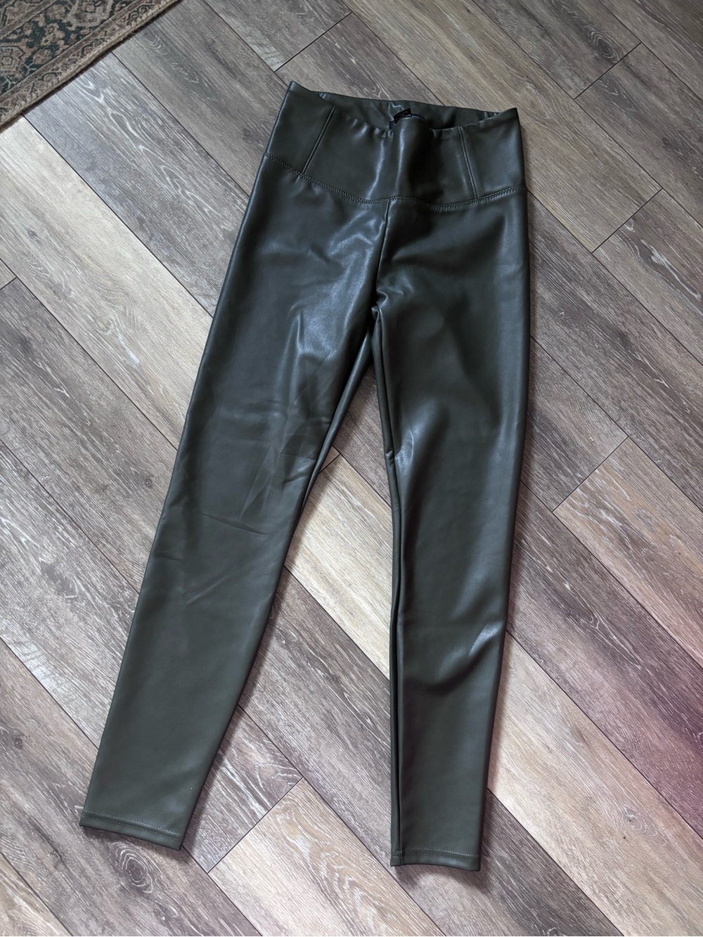 Rachel Zoe Faux Leather Jeggings - Dark Olive size 2 (small)